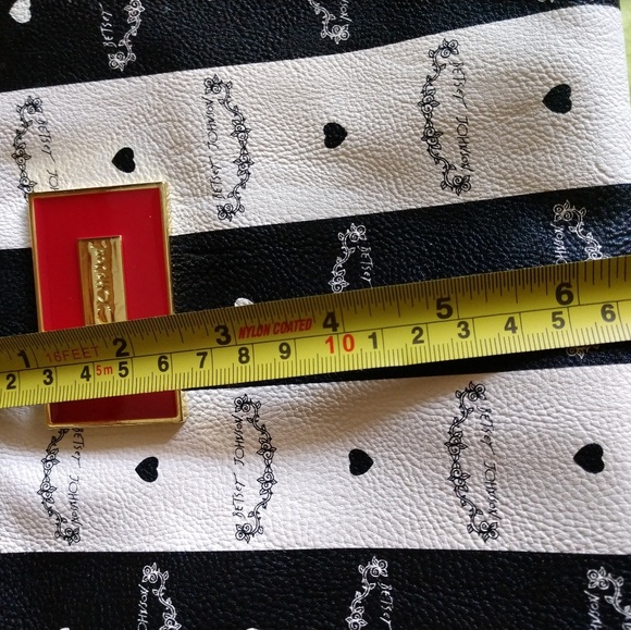 Super cute black white and red Betsey Johnson cros - Picture 3 of 7